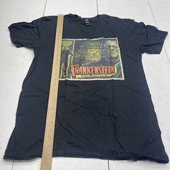 Anvil Lightweight Black Frankenstein Graphic T Shirt Unisex Adults Size Medium