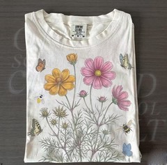 Vintage Wildflower Butterfly 90s Graphic T-shirt, Retro Comfort Colors Flower