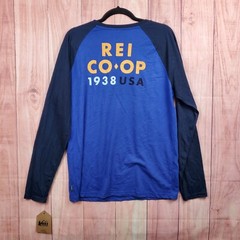 REI Co-Op Mens Long Sleeve Shirt Sz Small Pruple Stacked Tee NEW NWT
