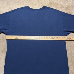 Vintage Earth Day Elephant Graphic T Shirt Mens XL Navy Blue Cotton Nature Tee