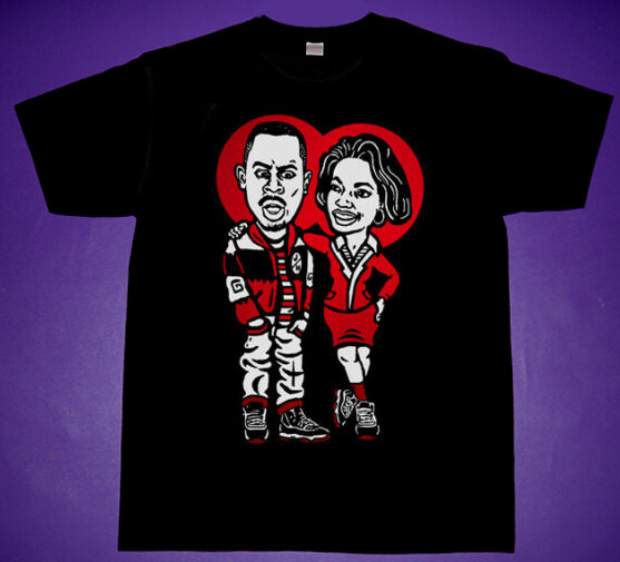New Bred Martin Stuntin on him shirt Black Red White graphic cartoon tee