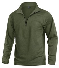 Men’s Long Sleeve 1/4 Zip Up Sweatshirts Mock Neck Golf Sport Running T-Shirts