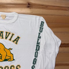 Vintage 80s Batavia Bulldogs High School Sport Varsity Long Sleeve Shirt – Large