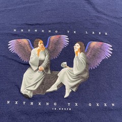 Vintage Y2K 10.Deep Black-Sabath Heaven And Hell Parody Shirt Small 18×26 Blue