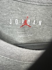 Jordan Men’s Gray Jumpman Graphic Logo Crew Neck Short Sleeve T-Shirt L