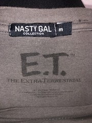 E.T. The Extra-Terrestrial Shirt Nasty Gal Collection Size Medium Gray