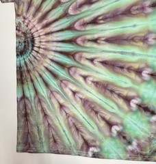 Handmade Ice Tie Dye Adult T-Shirt Unisex Size XL Green Fan Fold Gildan Tee NEW