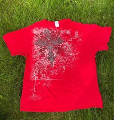 Delta Pro Weight Affliction Style Graphic T-Shirt Men Red, XL