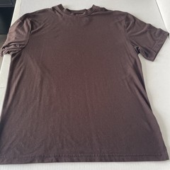 Haggar Men’s Large Brown Crew Neck T-Shirt Short Sleeve Soft