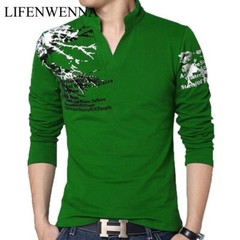 Flower Print T Shirt – Mens Fashion V Neck Long Sleeve Shirt Top Clothes Tee 5XL