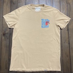 Valabasas Expand Your Mind T Shirt Mens M Tan Graphic Back Print 100% Cotton