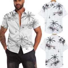 Hawaiian Shirt for Men Funky Casual Button Down Shortsleeve Beach Relaxed Fit
