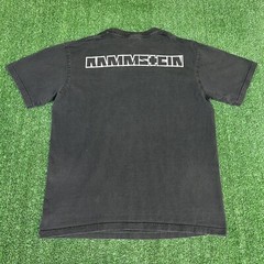 VTG Rammstein T-Shirt Mens Large Faded Black German Metal Band Members 90s Y2K