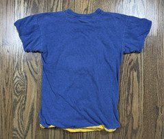Vintage 60s 70s Sandburg High School Phys. Ed. Blue/ Yellow T Shirt Size Medium