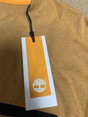 Timberland Shirt Mens XL TAN Long Sleeve Box Logo Graphic Tee – NEW with tag