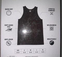 Mens SMALL (34-36) TANKS 3 ct BLACK TANK Shirts Comfort mesh Q-Dry Anti Odor +