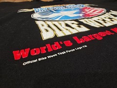 Daytona Beach Bike Week 1992 Graphic Print Black Cotton Crew Neck T-Shirt Large