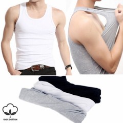 6 Packs Mens 100% Cotton Tank Top Ribbed A-Shirt Wife-Beater Undershirt S-2XL