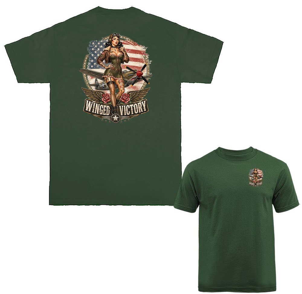 Vintage Military Woman American Flag Patriotic Military Veteran T-shirt