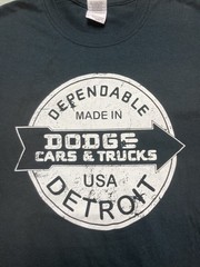 Vintage graphic t shirt dodge cars trucks Detroit y2k automobile black large