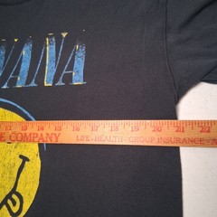 Nirvana Band Shirt L Smile Face 1990s Alternative Rock Band Graphic Faded READ