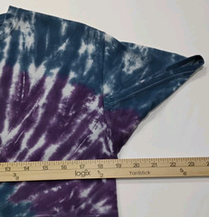 New Tie Dye Men’s T-Shirt Medium Purple Blue Multicolor Summer Swirl Spiral