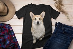 Personalized Pet Portrait Comfort Tee Custom Dog Cat Photo Shirt