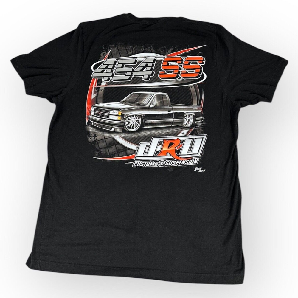 454 SS Custom Pickup Truck Men’s Black Graphic T-shirt Large (?)
