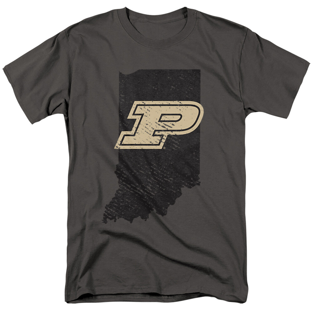 Purdue University Adult T-Shirt Official Indiana, Charcoal S-5XL