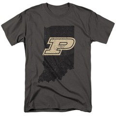 Purdue University Adult T-Shirt Official Indiana, Charcoal S-5XL