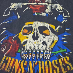 LUCKY BRAND Guns n Roses Mens Large Black Skull Casual Music Rock 80s Metal NWT