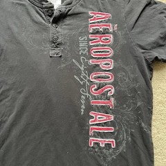 Vintage Y2K Abercrombie And Fitch Henley Button Up Spell Out T Shirt
