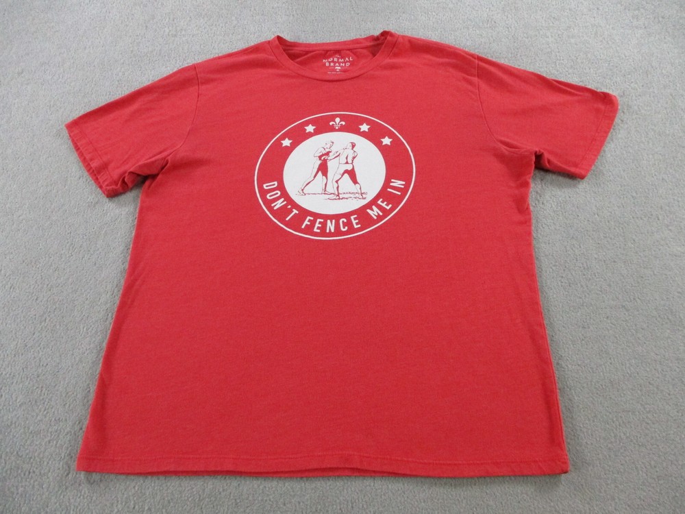 The Normal Brand Shirt Adult Medium Red Crewneck Graphic Print Casual Outdoor