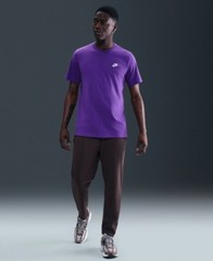 Nike Mens Sportswear Cotton Embroidered T-Shirt Purple Sz M/L/XL Short Sleeves