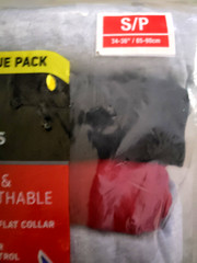 Hanes Men’s Tagless Pocket Cotton T Shirts 6 Pack Sm 34-36 Gray Black Red Blue