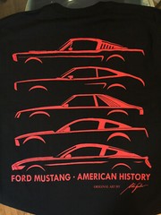 MUSTANG GENERATIONS T-SHIRT BLACK 1965-2017 FORD FASTBACK FOX BODY SHELBY GT350