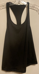 Racerback Mens Workout Tank Top NWOT Black Slim Fit Size Medium Stretch