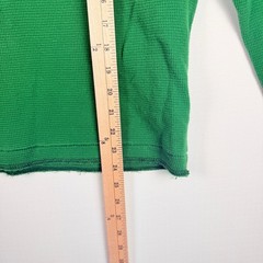 Vtg Y2K Aeropostale Mens Thermal Shirt Large Green Waffle Knit Skater Grunge