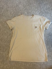 Carhartt Men’s Beige Graphic Pocket Loose Fit Crew Neck Short Sleeve Tee M