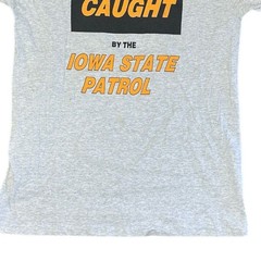 Vintage Iowa State T-Shirt Graphic USA 90s Retro Funny Grey Mens Large