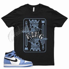 Black KING T Shirt for J1 1 High OG White University Powder Blue UNC WMNS