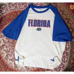 Florida Gators x Pro Edge Raglan Sleeve Tee Shirt White Blue Collegiate SZ XXL