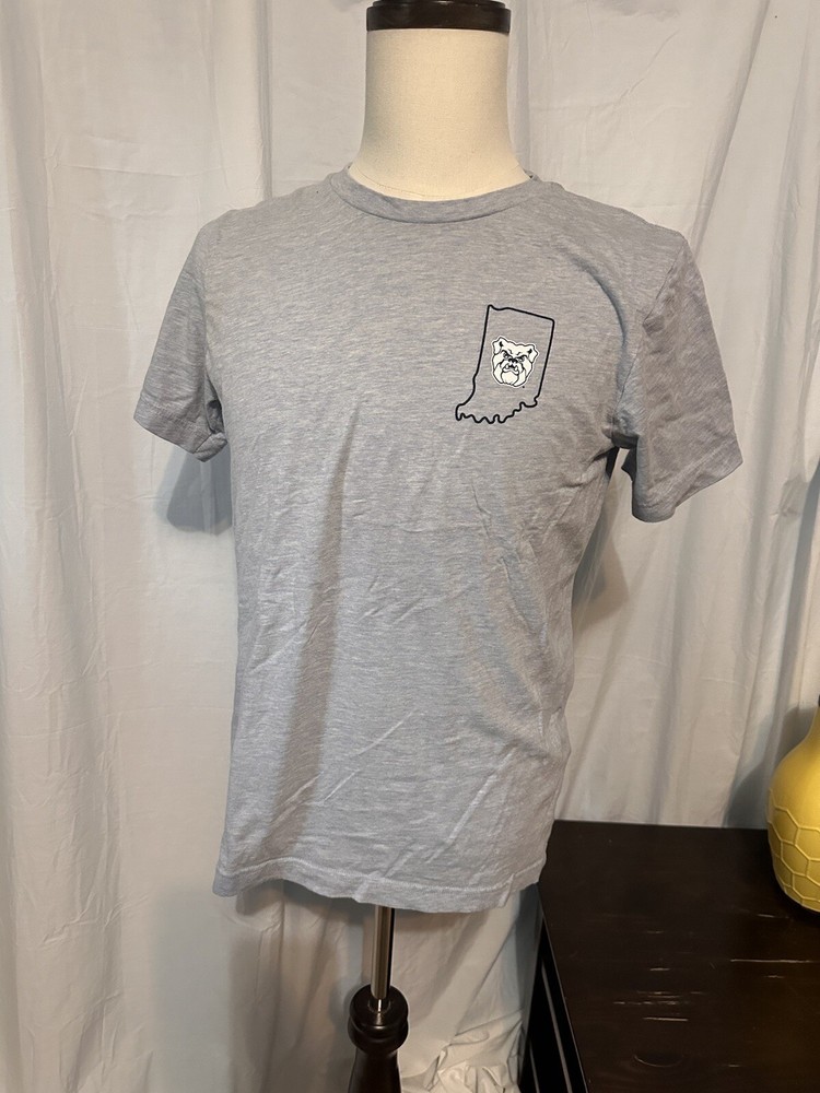 Butler U Fight Song Light Blue T-shirt. M. Poly/cotton Blend. Short Sleeve.