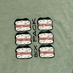 Crazy Shirts Hawaii Shirt 2XL Green Six Pack Musubi Snack Gym Workout 3149