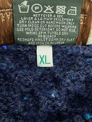 Other Brands: aransweatermarket Knit Sweater (Thick), XL, Wool, NVY, Solid Color