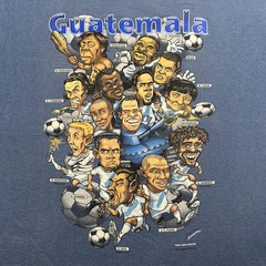 Vintage Guatemala Soccer Team T-Shirt Mens Medium Blue Cartoon Futbol FIFA 2004