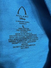 Disney Resort & Spa Ko Olina Aulani Hawaii Large Blue T-shirt Crew Neck Surfing