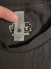 Star Wars Mandalorian Grogu Graphic Logo Tee Men’s L Gray