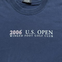 2006 U.S. Open Winged Foot Golf Club Shirt MV Sport Large Navy Double Sided