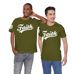 Faith T-Shirt, Personalised Name tshirt, Customise Your Name on Right sleeve tee